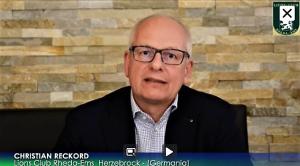 Ansprache von Christian Reckord im italienischen Fernsehen