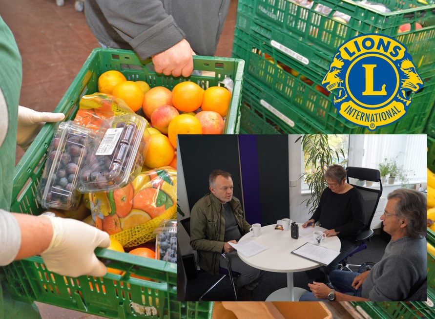 Vertreter des Lions Clubs Rheda-Ems (Michael Rottkemper, Dr. Bernd Korzen) im Gespräch mit der Geschäftsführerin Frau Ruth Prior-Dresemann